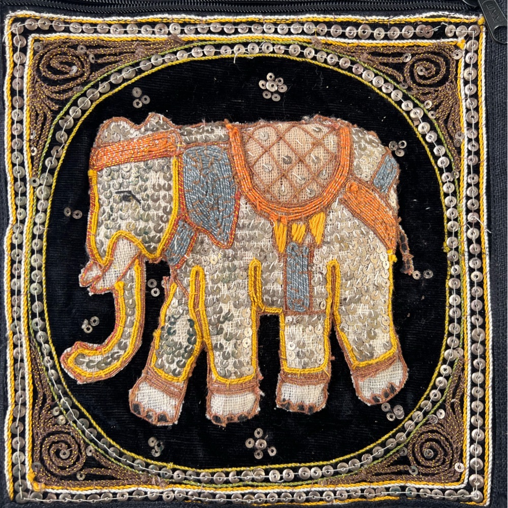 Thai Elephant Sequin Crossbody/Shoulder Bag